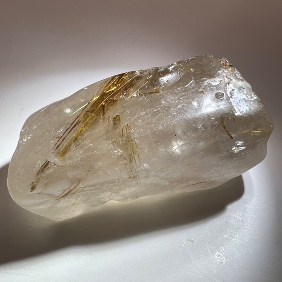 Golden Rutilated Quartz Crystal Freeform (#18) - Picture 6 of 13